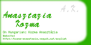 anasztazia kozma business card